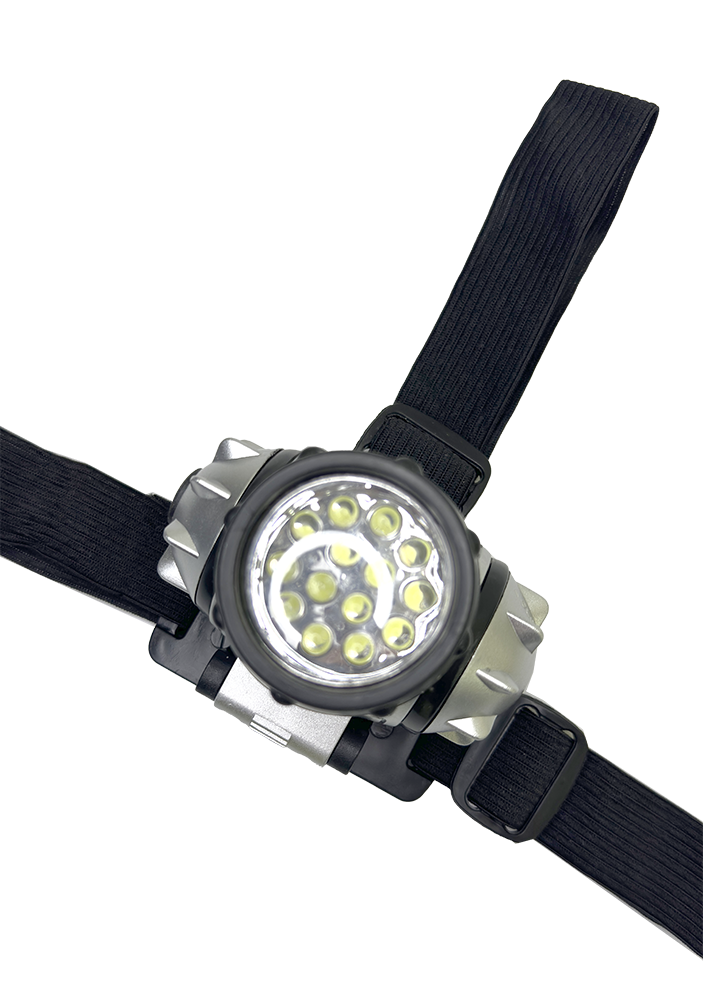 Фонарь налобный, 14 LED, 7 х 4 см, 3 ААА, IronMaster